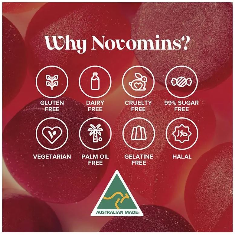 Kẹo vitamin tổng hợp cho nữ Novomins Women's Multivitamin Gummies 60 viên