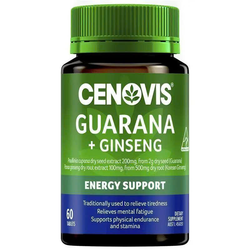 Viên uống tăng năng lượng Cenovis Guarana + Ginseng