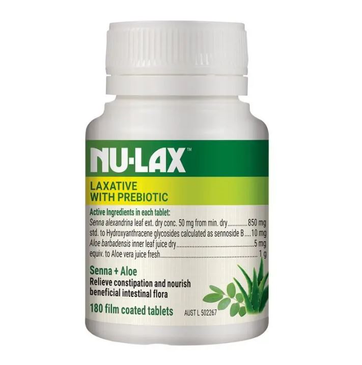 Viên uống nhuận tràng Nulax Natural Laxative With Prebiotic Senna + Aloe 40 viên