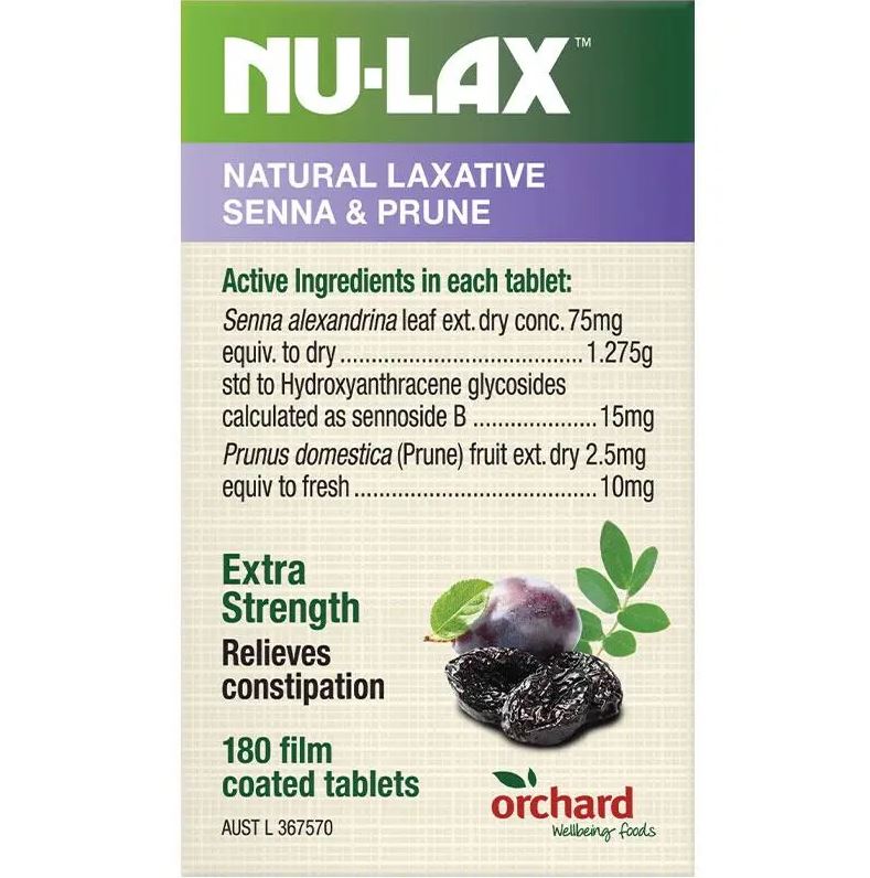 Viên uống nhuận tràng Nulax Natural Laxative with Senna and Prunes