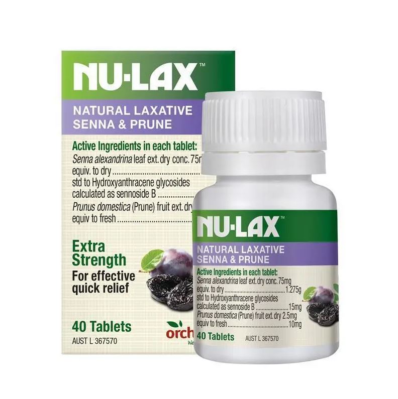 Viên uống nhuận tràng Nulax Natural Laxative with Senna and Prunes