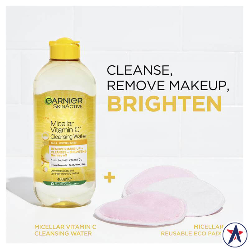 Nước tẩy trang Garnier vàng Micellar Cleansing & Vitamin C 400ml | Hàng xách tay Úc chính hãng