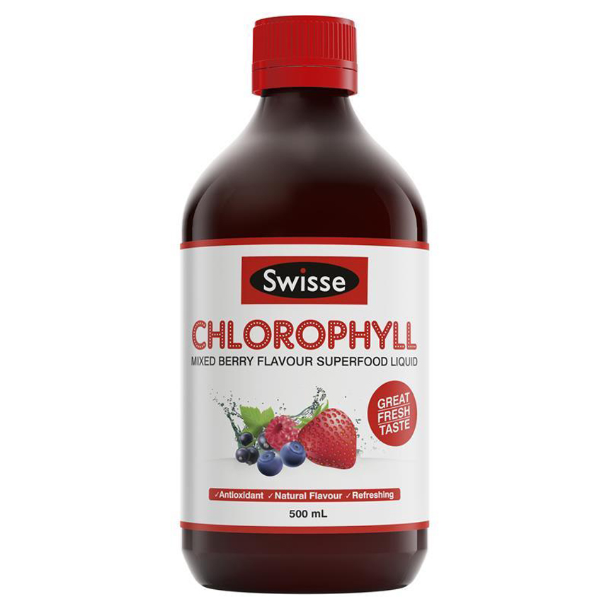 Nước diệp lục Swisse Chlorophyll Mixed Berry vị dâu tây 500ml | Mua hàng Úc tại Ausmart
