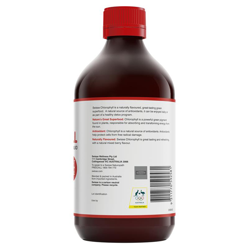 Nước diệp lục Swisse Chlorophyll Mixed Berry vị dâu tây 500ml | Sản phẩm chính hãng Úc