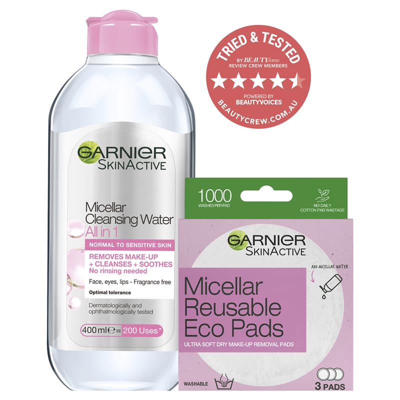 Nước tẩy trang Garnier hồng SkinActive Micellar Cleansing Water