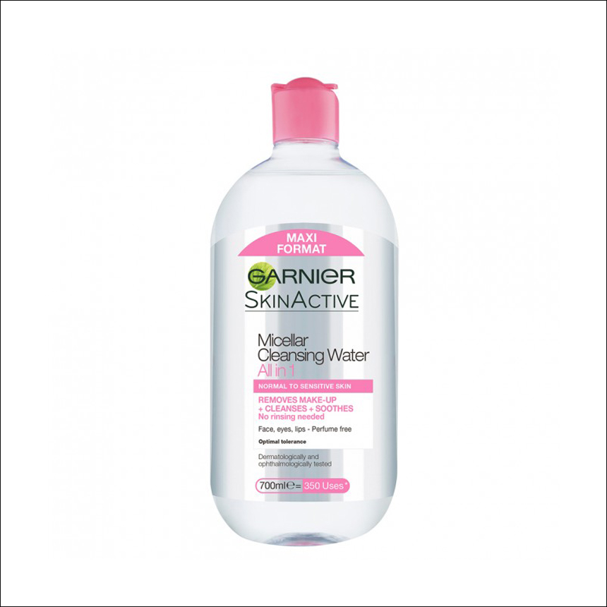 Nước tẩy trang Garnier hồng SkinActive Micellar Cleansing Water