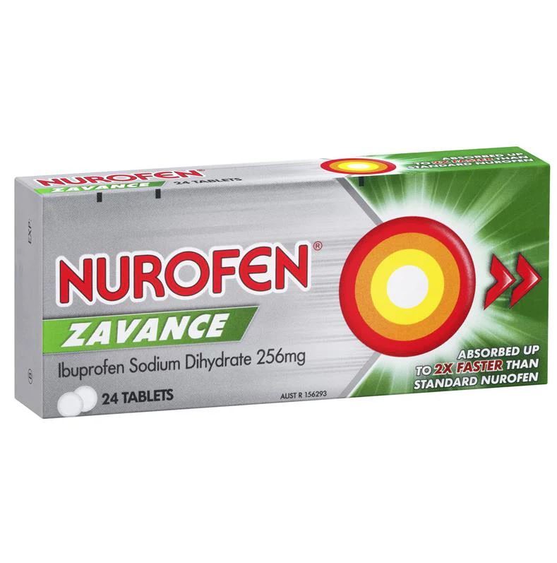 Viên uống giảm đau nhanh Nurofen Zavance Ibuprofen 256mg Fast Pain Relief