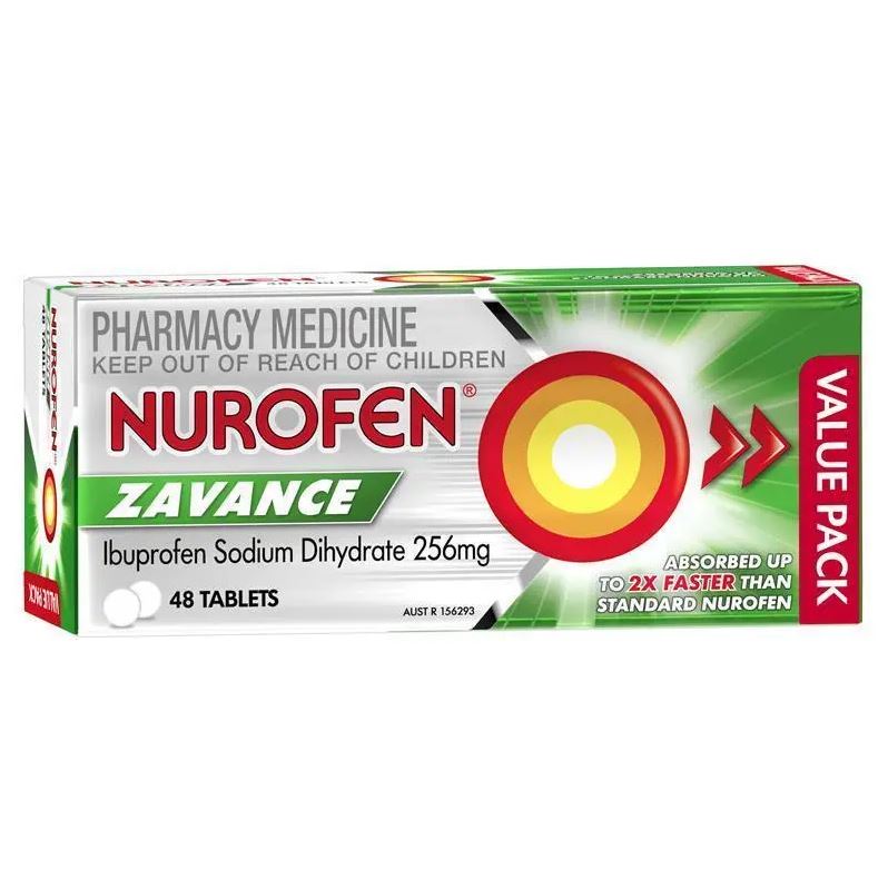 Viên uống giảm đau nhanh Nurofen Zavance Ibuprofen 256mg Fast Pain Relief
