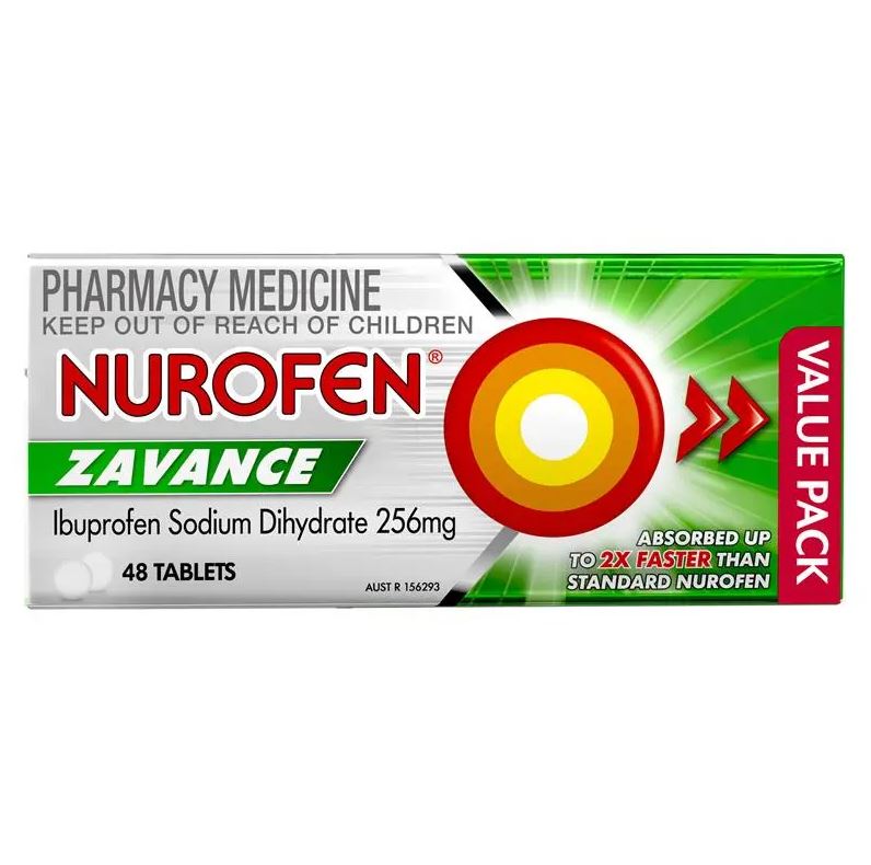 Viên uống giảm đau nhanh Nurofen Zavance Ibuprofen 256mg Fast Pain Relief