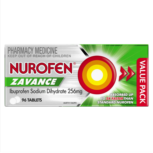 Viên uống giảm đau nhanh Nurofen Zavance Ibuprofen 256mg Fast Pain Relief