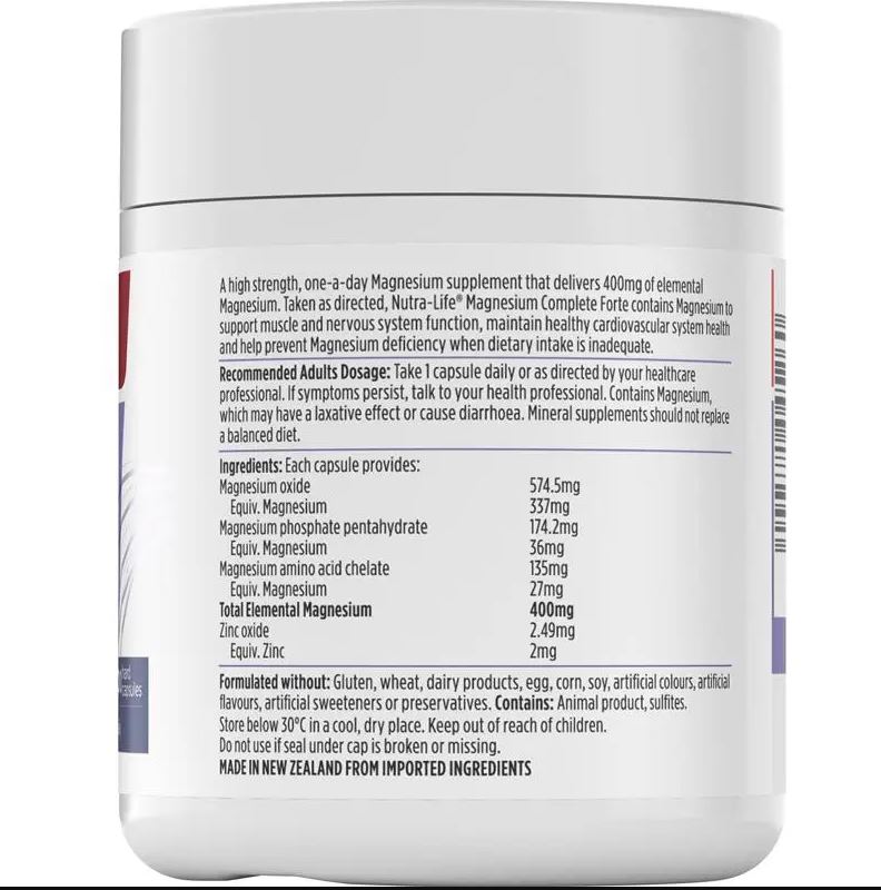 Viên uống bổ sung Magie liều cao Nutra-Life Magnesium Complete Forte