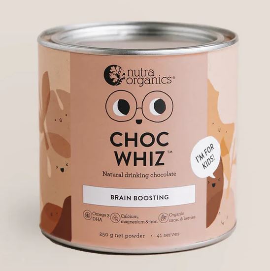 Bột Socola hữu cơ tăng trí não và hỗ trợ tiêu hoá cho bé Nutra Organics Choc Whiz