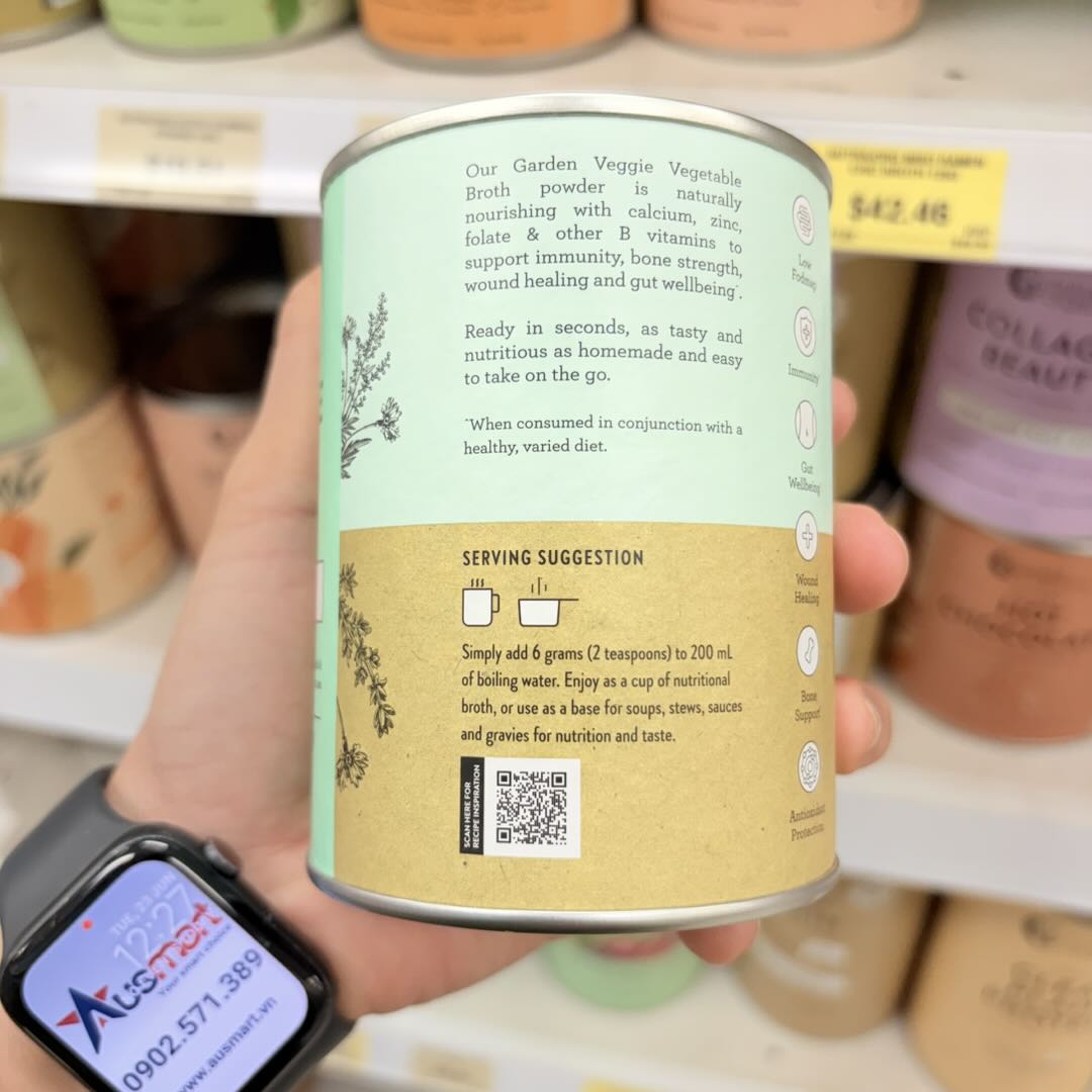 Nước dùng rau củ Nutra Organics Vegetable Broth Garden Veggie