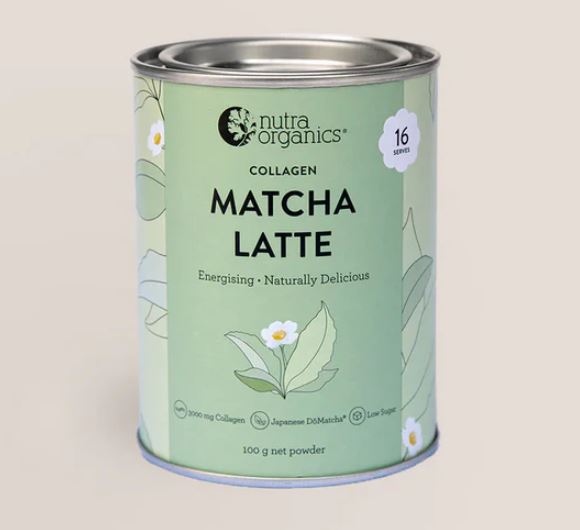 Bột tăng năng lượng và đẹp da Nutra Organics Collagen Matcha Latte