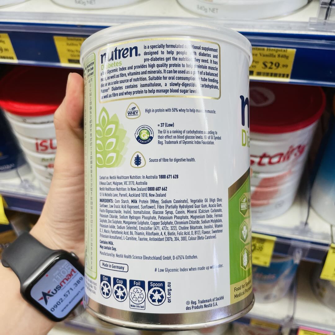 Sữa Nestle Nutren Diabetes vị Vani dành cho người tiểu đường