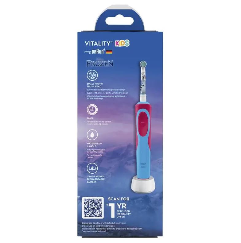 Bàn chải điện dành cho trẻ em từ 3 tuổi Oral-B Vitality Kids Clean (Phiên bản Spiderman & Frozen)