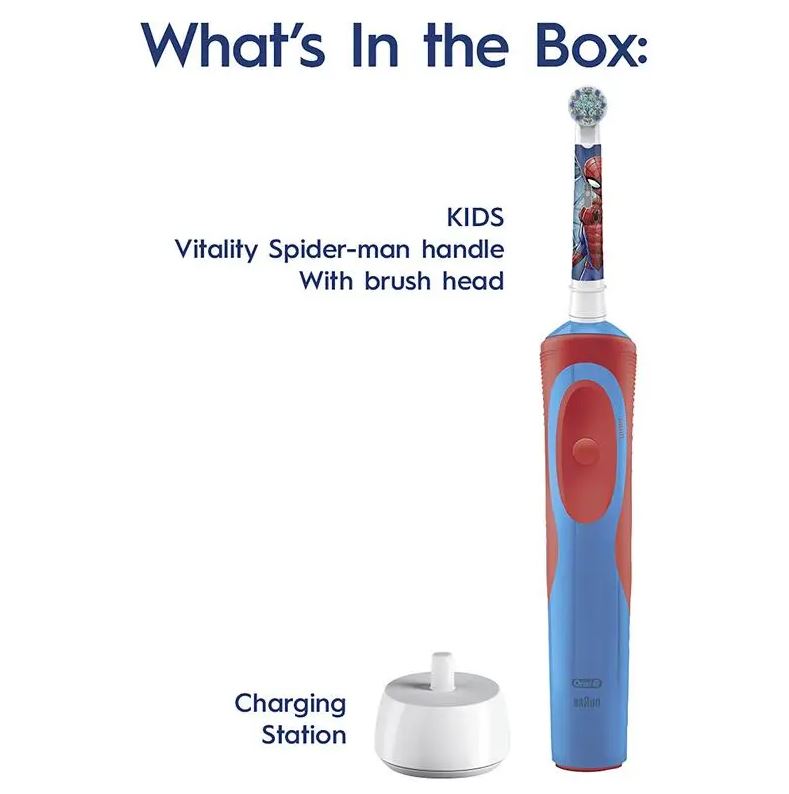 Bàn chải điện dành cho trẻ em từ 3 tuổi Oral-B Vitality Kids Clean (Phiên bản Spiderman & Frozen)