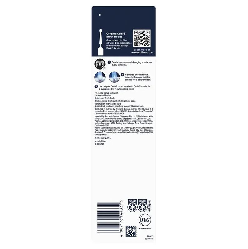 Đầu bàn chải điện Oral B Extra Sensitive Clean của Úc