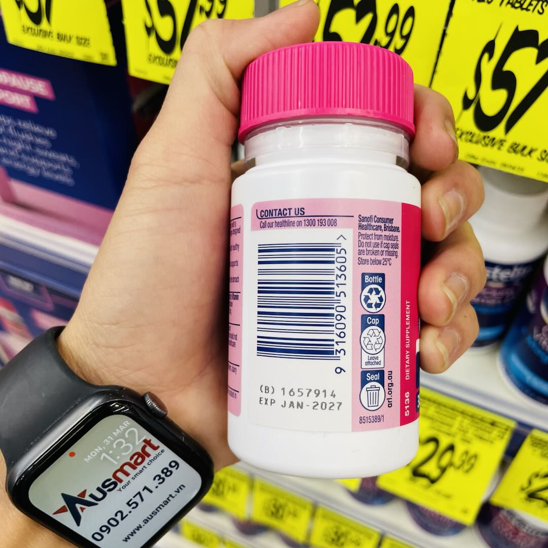 Viên uống bổ sung sắt Ostelin Iron & B+ Energy hỗ trợ tạo máu