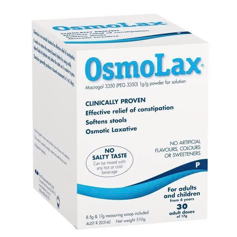 Bột nhuận tràng OsmoLax Laxative Macrogol giảm táo bón
