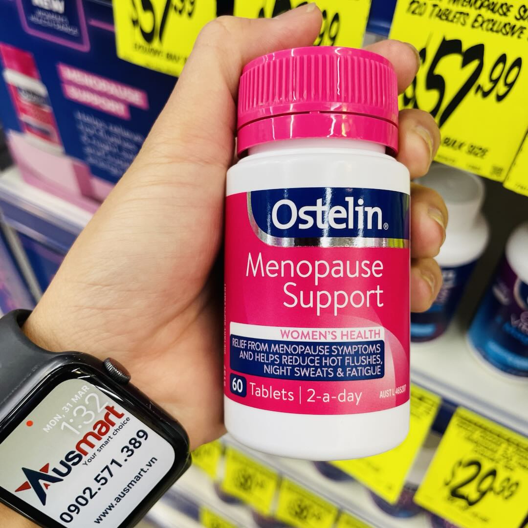 Viên uống giảm triệu chứng mãn kinh Ostelin Menopause Support