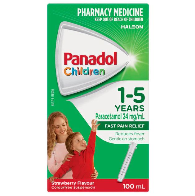 Siro giảm đau hạ sốt Panadol Children 1-5 tuổi vị dâu