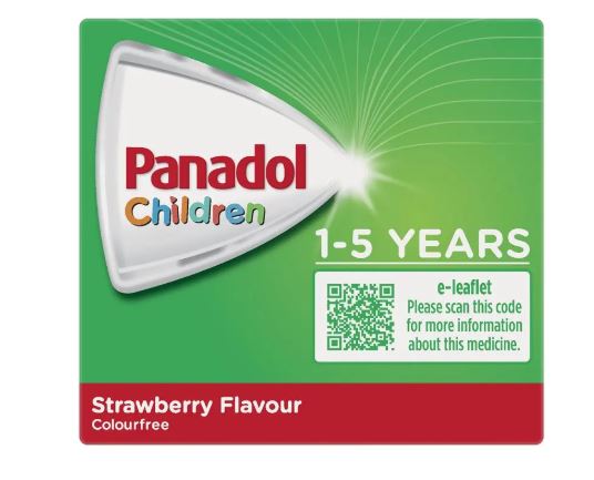 Siro giảm đau hạ sốt Panadol Children 1-5 tuổi vị dâu