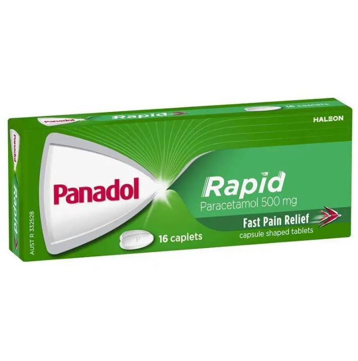 Giảm đau hạ sốt tác động nhanh Panadol Rapid Paracetamol 500mg viên oval