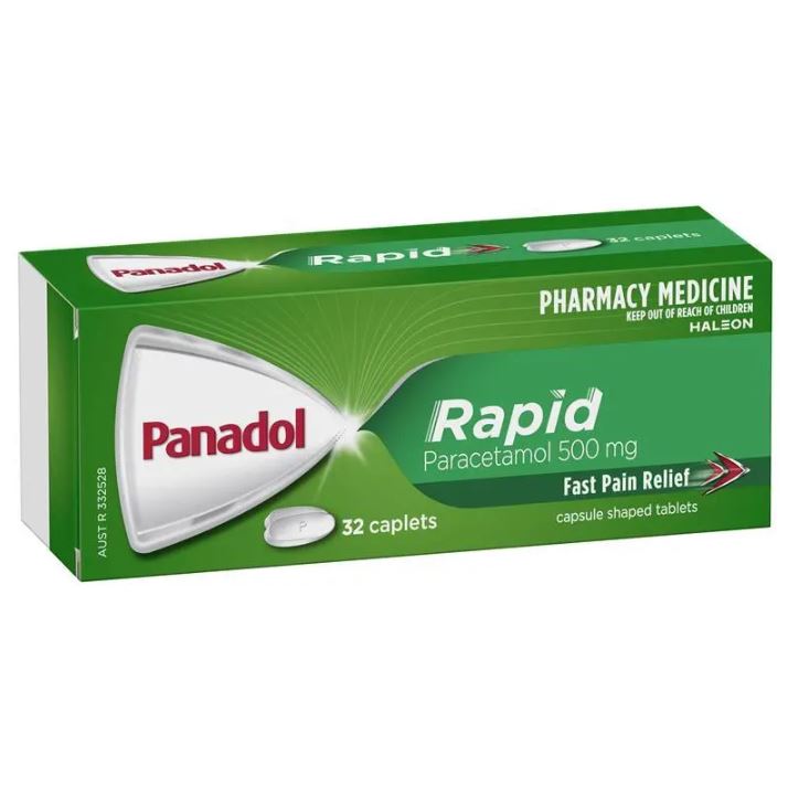 Giảm đau hạ sốt tác động nhanh Panadol Rapid Paracetamol 500mg viên oval