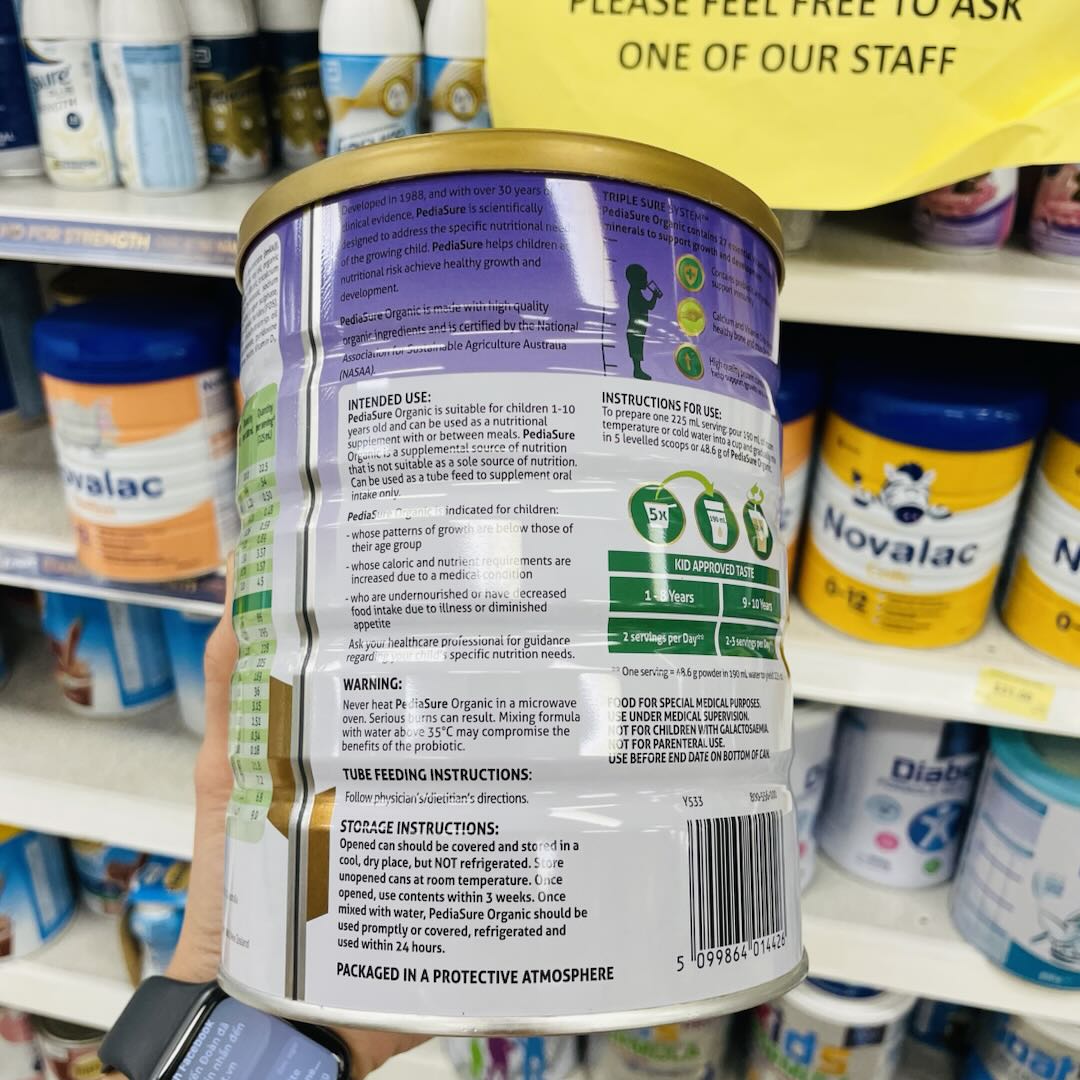 Sữa Pediasure Hữu Cơ Úc cho bé