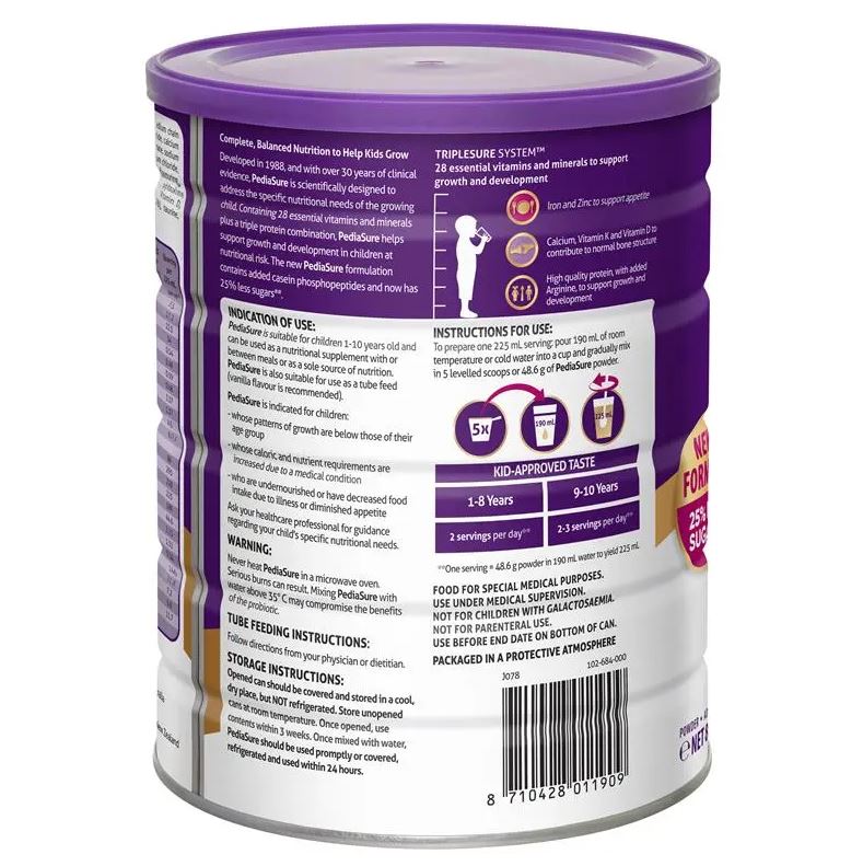 Sữa Pediasure Úc cho bé vị dâu 850g