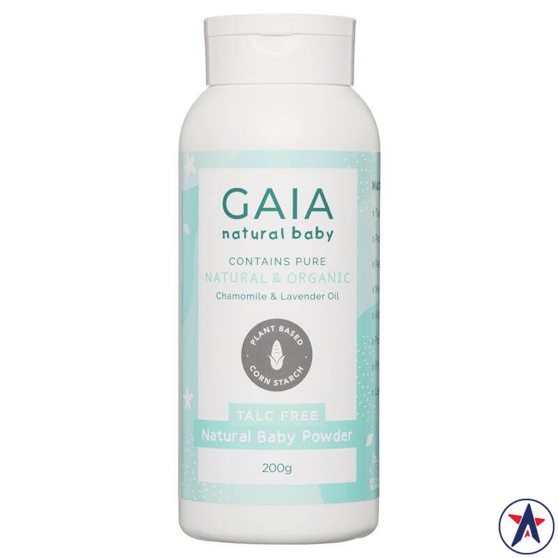 Phấn rôm Organic cho bé Gaia Natural Baby Powder Talc Free