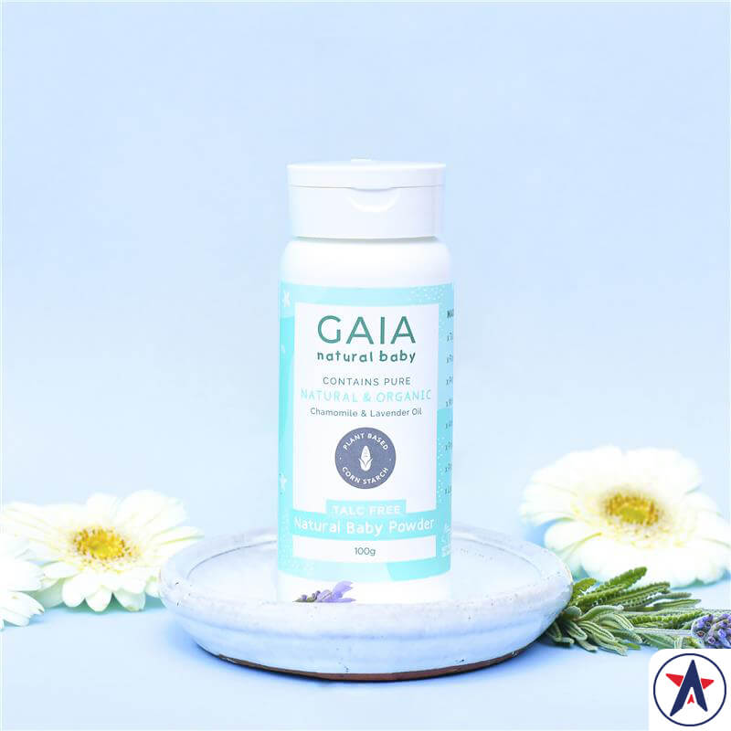 Phấn rôm Organic cho bé Gaia Natural Baby Powder Talc Free