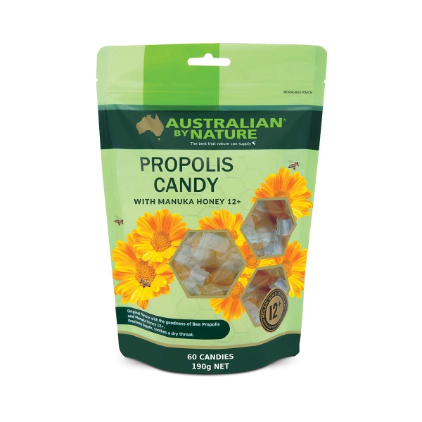 Kẹo keo ong Australian By Nature Propolis Candy with Manuka Honey 12+
