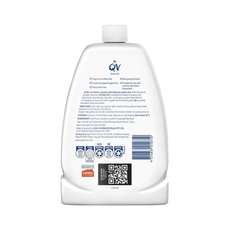 Dầu tắm gội QV Bath Oil Shower & Bath Oil