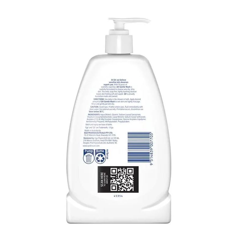 Sữa tắm dịu nhẹ QV Gentle Wash