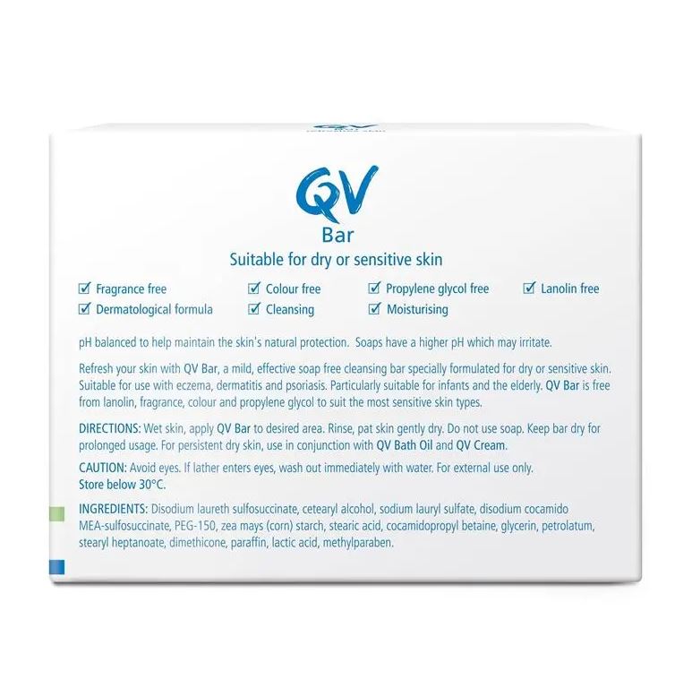 Sữa rửa mặt dạng thanh QV Wash Cleansing Bar 100G Twin Pack