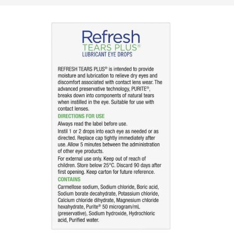 Nước mắt nhân tạo Refresh Tear Plus 15ml