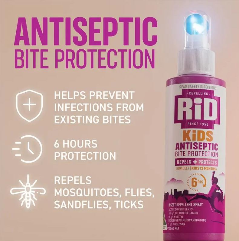 Xịt chống muỗi Rid Kids Antiseptic Repellent Pump Spray