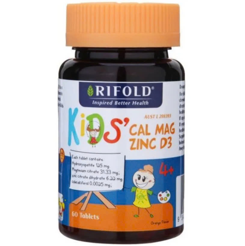Viên uống Rifold Kids Cal Mag Zinc D3 vị cam 60 viên