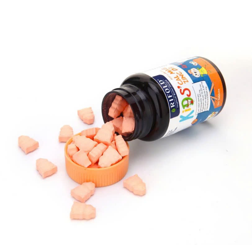 Viên uống Rifold Kids Cal Mag Zinc D3 vị cam 60 viên