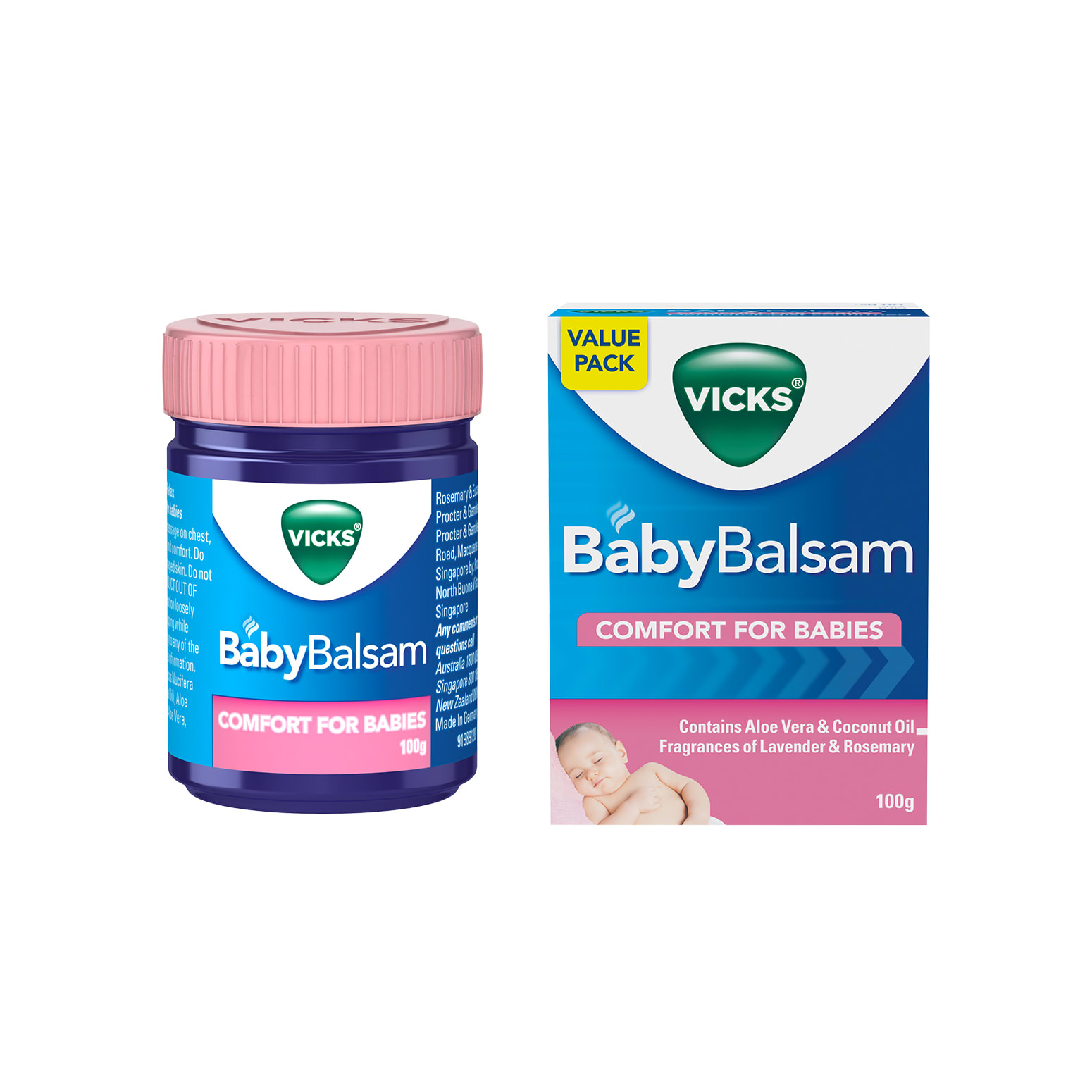 Dầu bôi ấm ngực Vicks Baby Balsam của Úc 100g | Chất lượng đảm bảo từ Úc