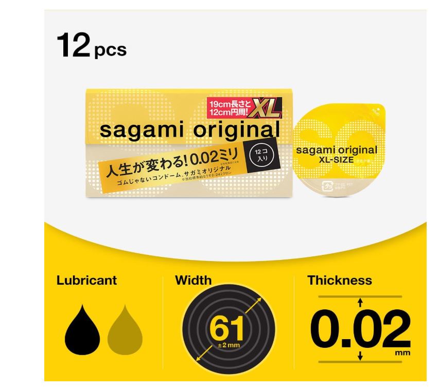 Bao cao su Sagami Original 0.02 XL-size