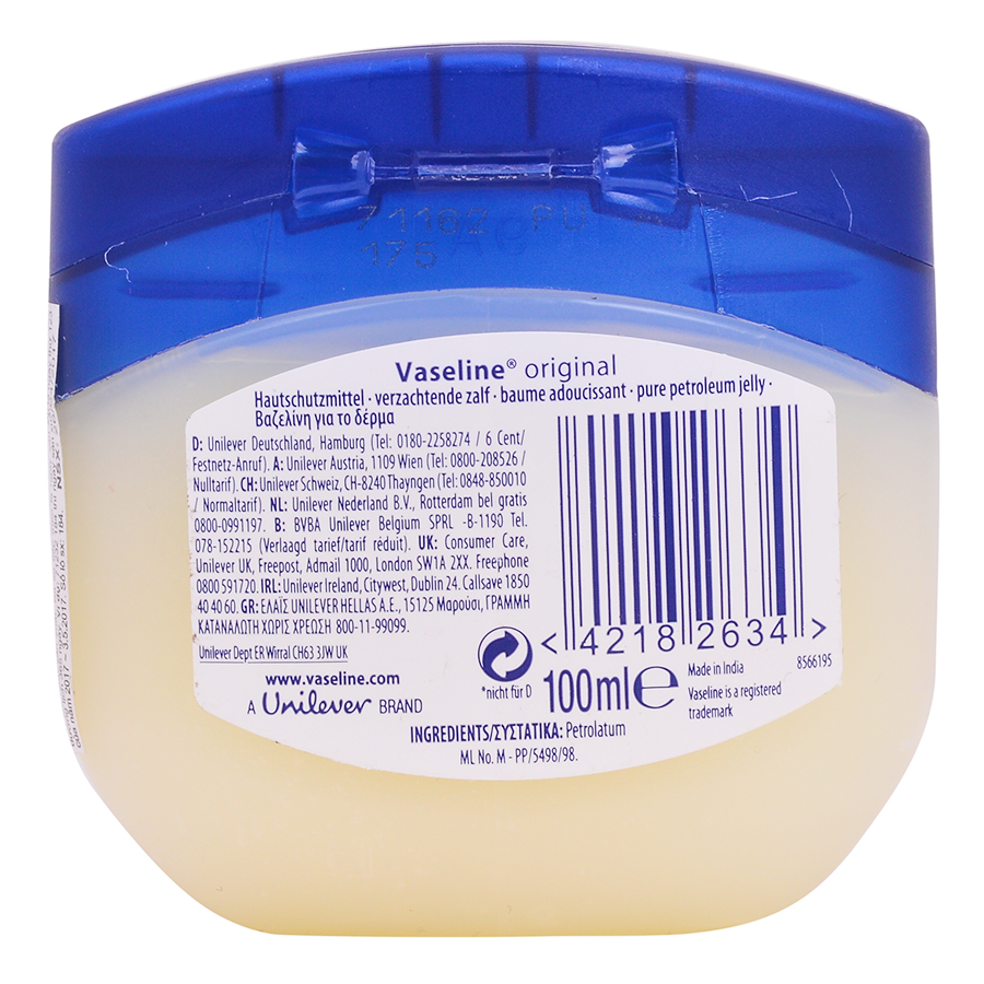 Sáp dưỡng ẩm Vaseline 100% Petroleum Jelly