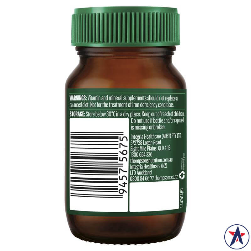 Sắt hữu cơ Thompson's Organic Iron 24mg 30 viên