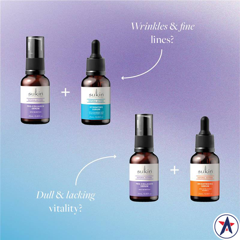 Serum bổ sung collagen cho da Sukin Natural Actives Pro-Collagen Serum with Vegan Squalane 25ml