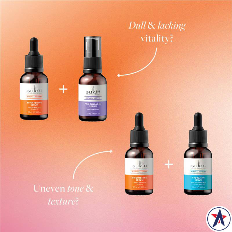 Serum dưỡng trắng da Sukin Natural Actives Brightening Serum with Ultra-stable Vitamin C 25ml