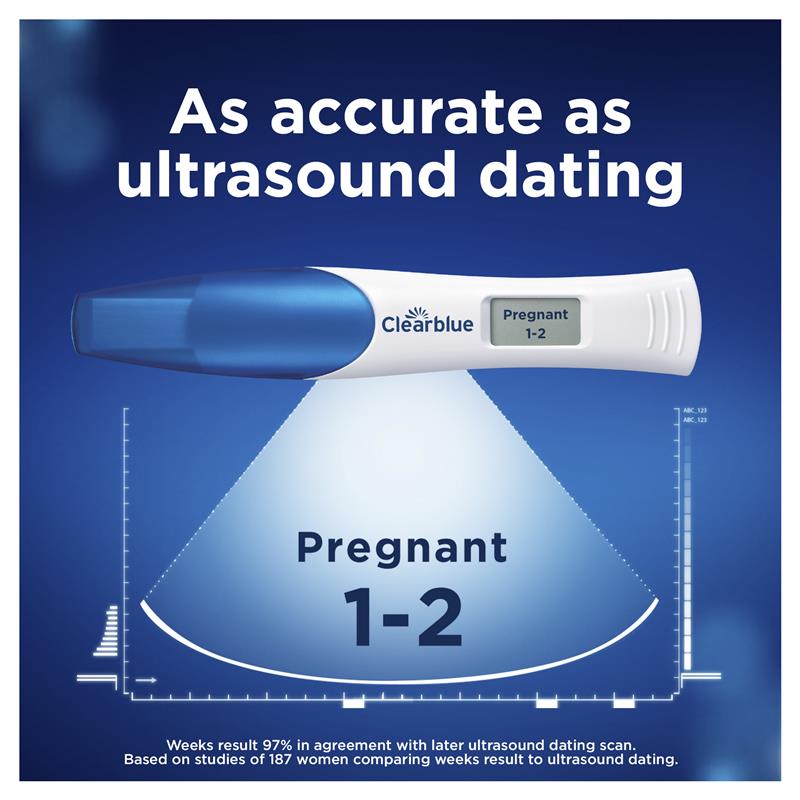 Set 2 Que thử thai & Que kiểm tra số tuần thai điện tử Clearblue