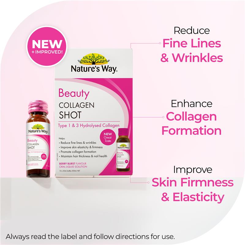 Nature's Way Beauty Collagen Shot Australia Úc 10 ống x 50ml