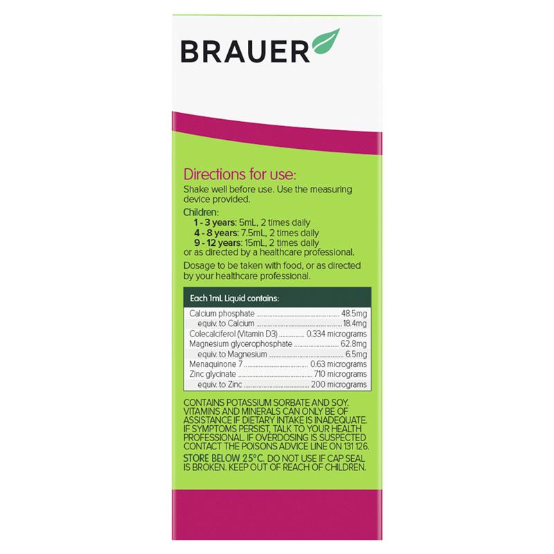 Siro Brauer Baby Kids Liquid Calcium with Magnesium & Zinc 200ml